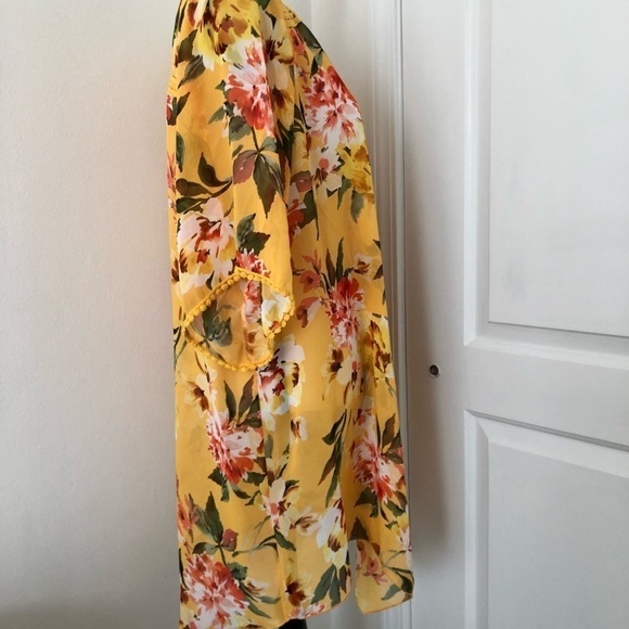 Emory Park yellow kimono cover up tunic - Picture 2 of 8